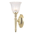 Elstead Dryden Bathroom Wall Light in Polished Brass with Bell Shade