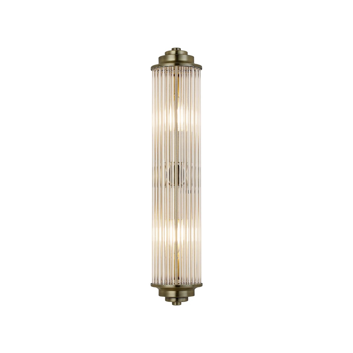 Regent Beaulon 2 Light E14 IP44 Wall Light - Antique Brass