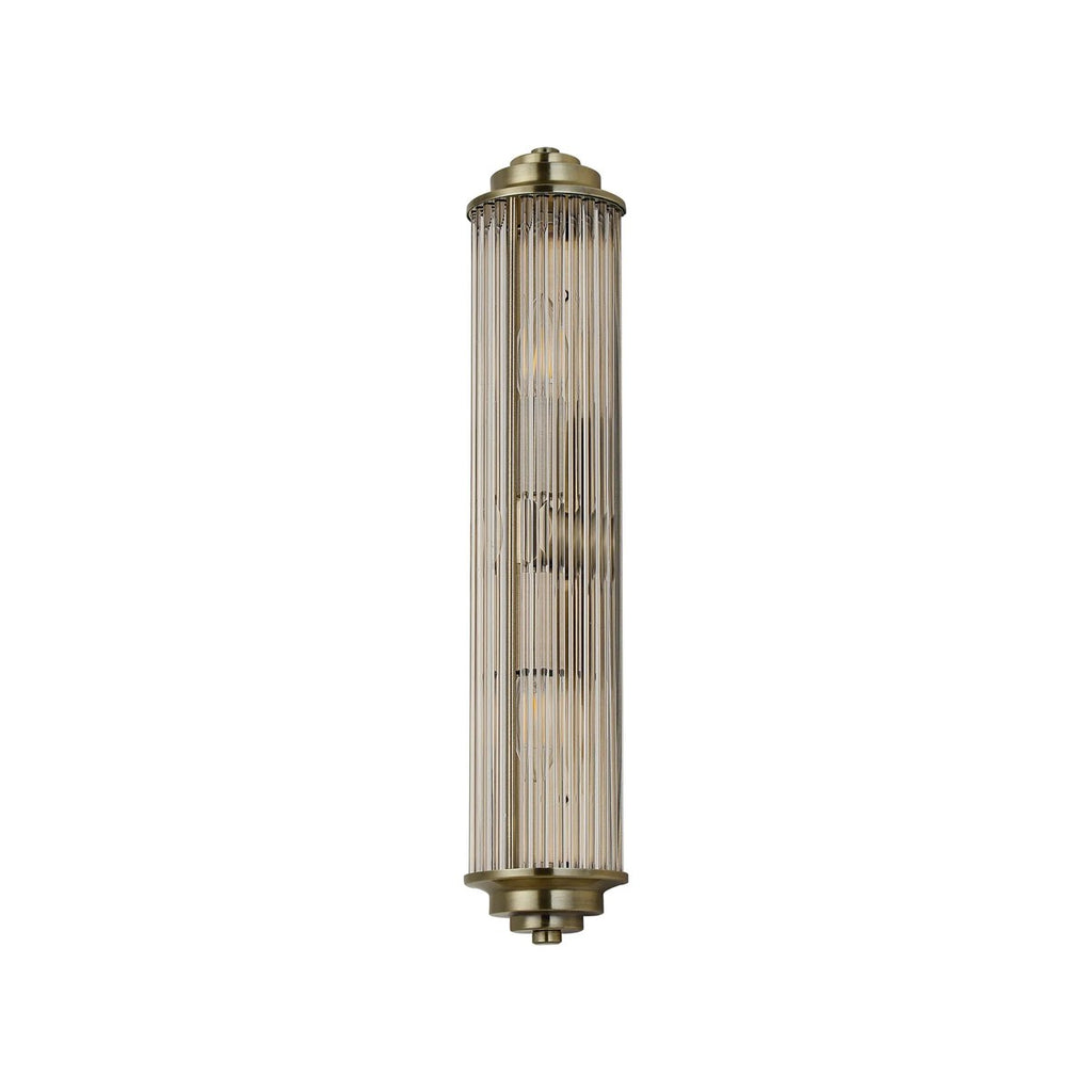 Regent Beaulon 2 Light E14 IP44 Wall Light - Antique Brass