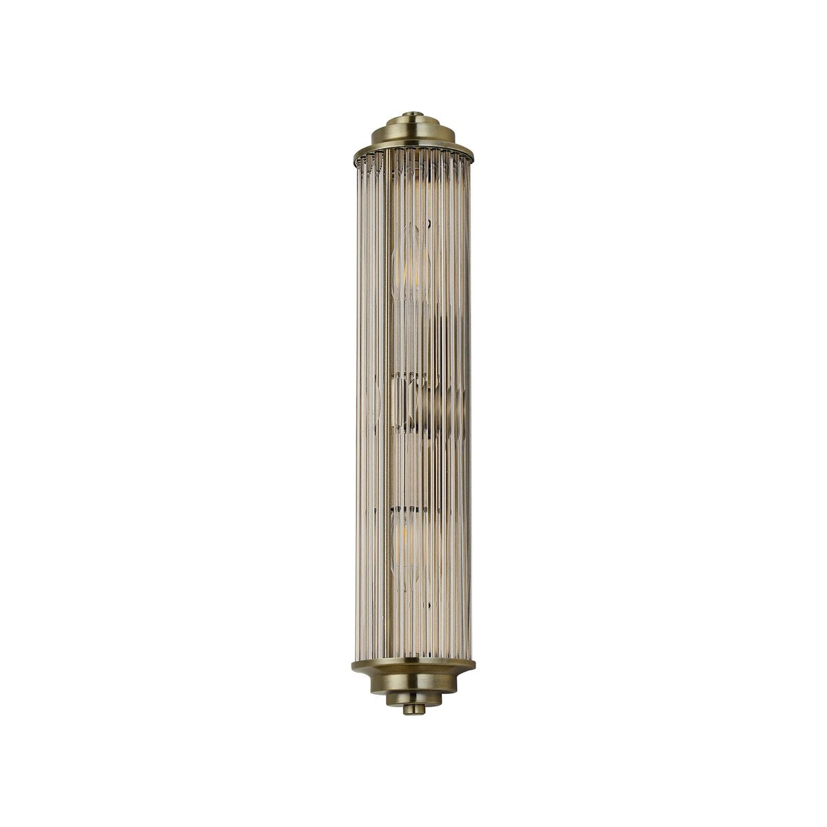 Regent Beaulon 2 Light E14 IP44 Wall Light - Antique Brass