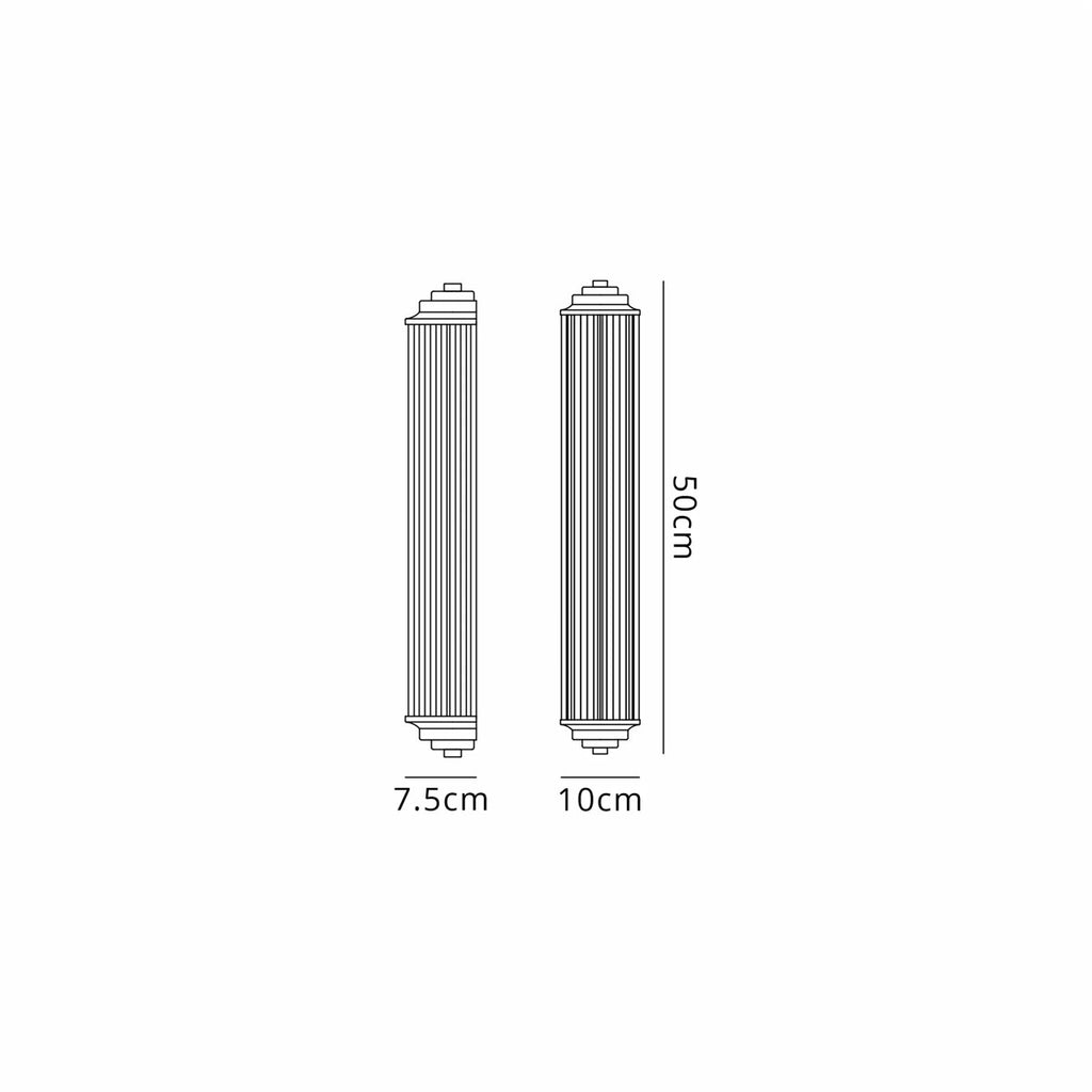 Regent Beaulon 2 Light E14 IP44 Wall Light - dimensions