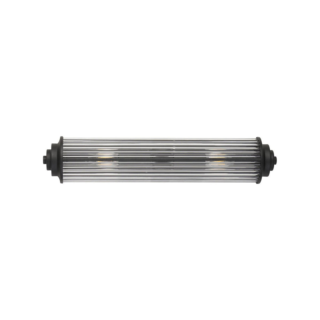 Regent Beaulon 2 Light E14 IP44 Wall Light - Satin Black