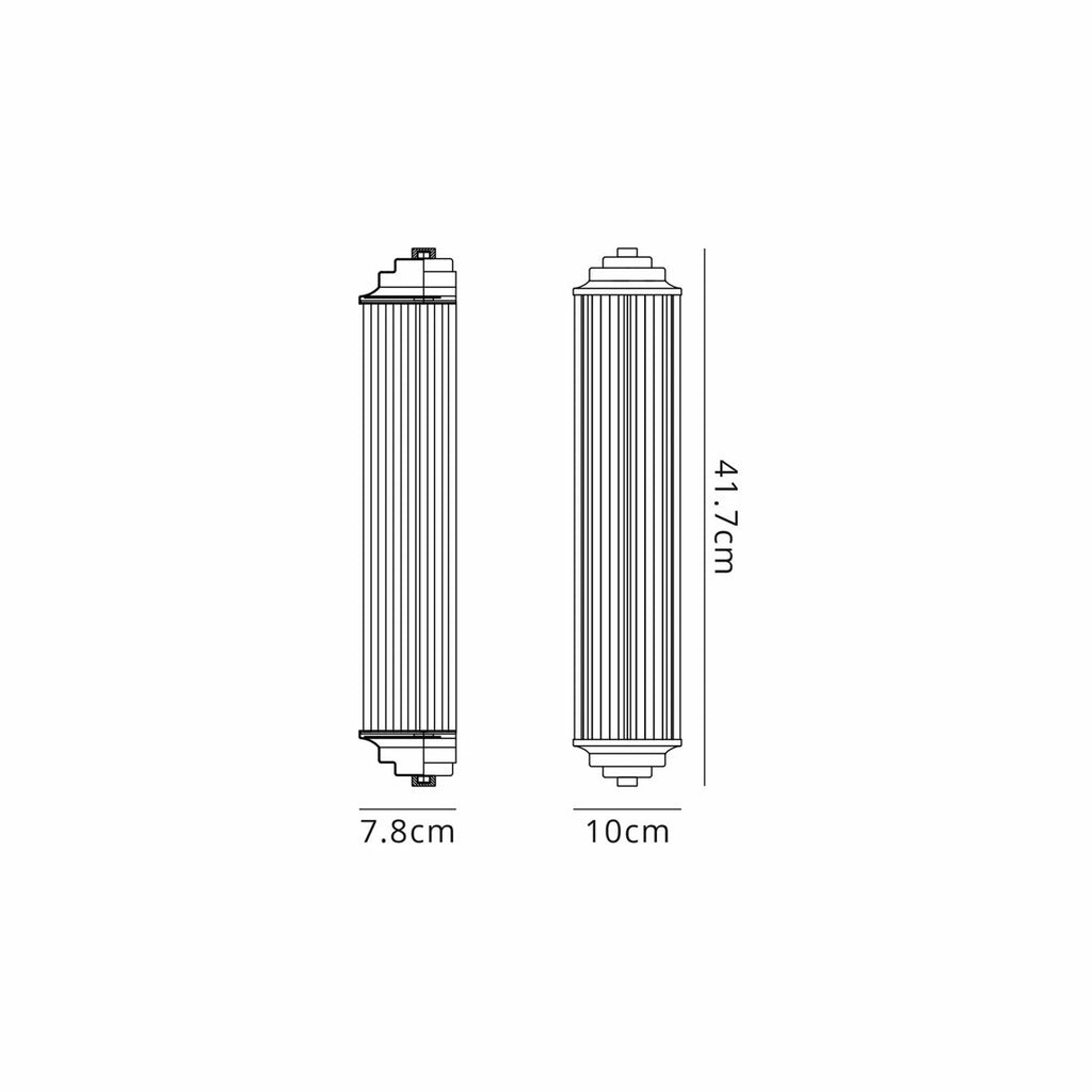 Regent Beaulon 2 Light G9 IP44 Wall Light - dimensions