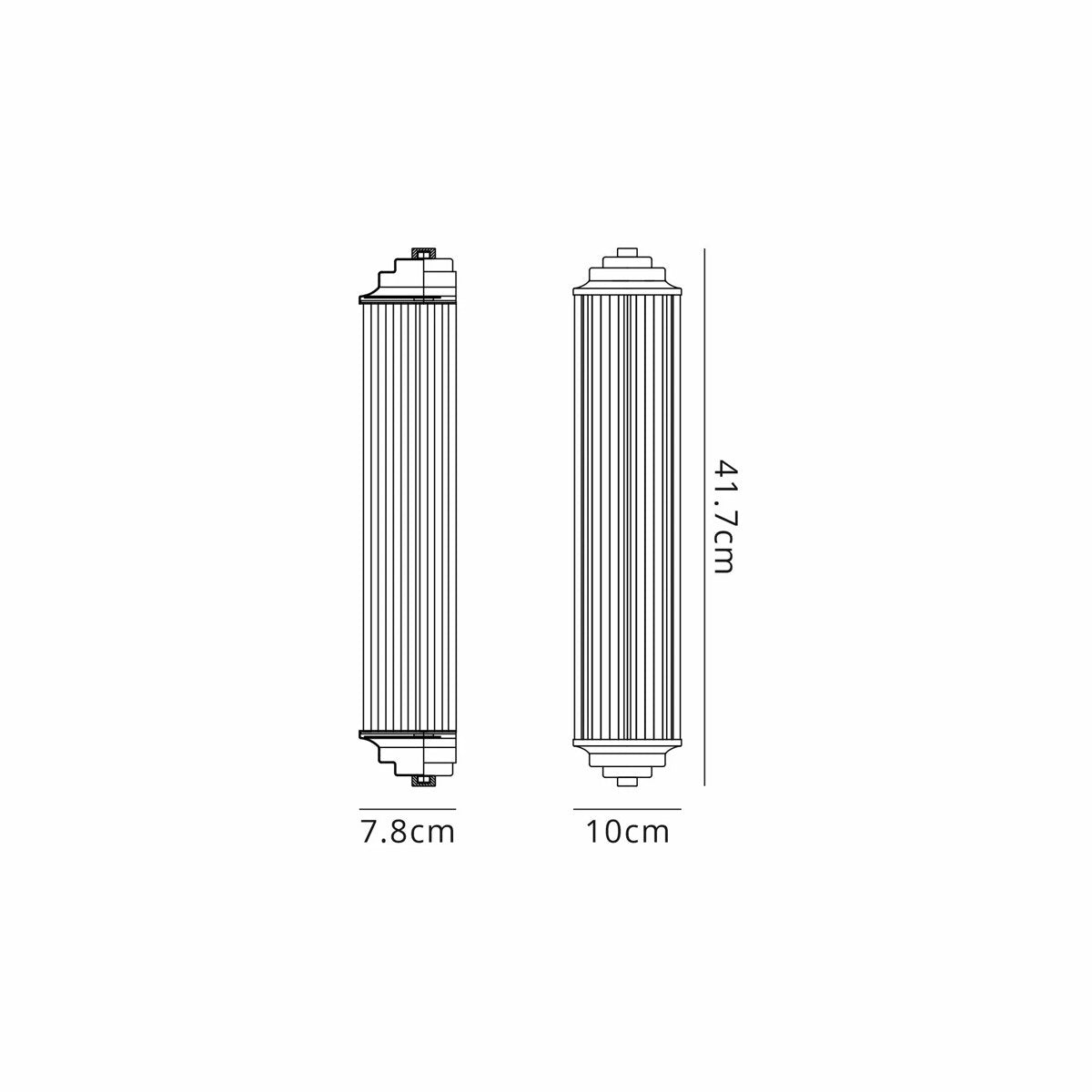 Regent Beaulon 2 Light G9 IP44 Wall Light - dimensions