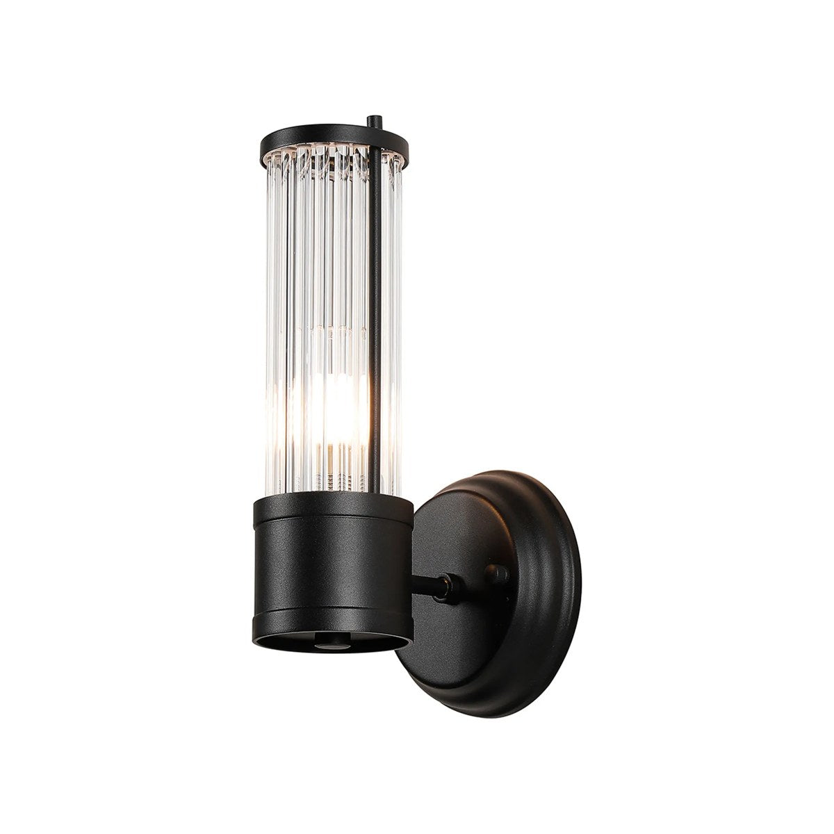 Regent Beaulon 1 Light E14 IP44 Wall Light - Satin Black