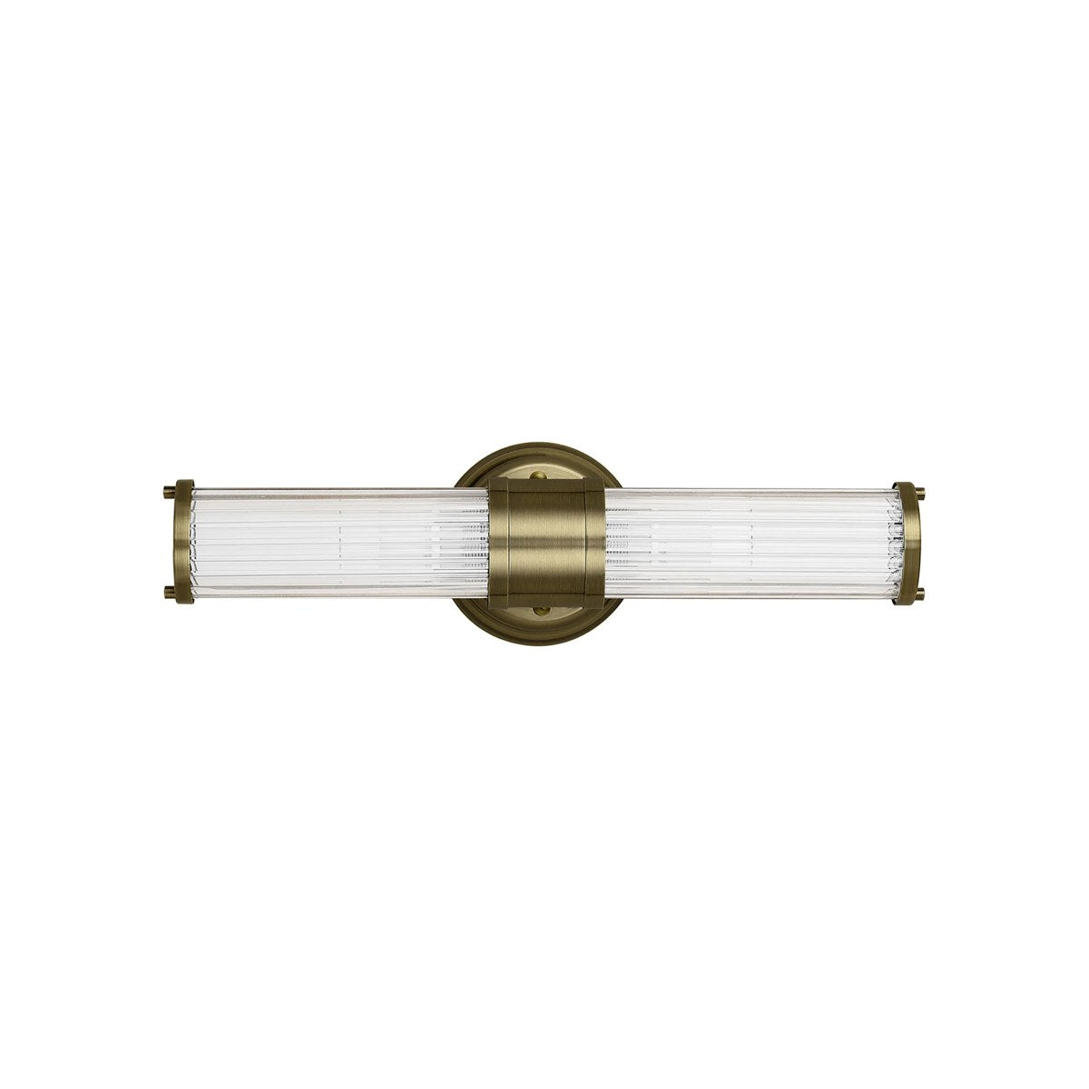 Regent Beaulon 2 Light Up & Down IP44 Wall Light - Antique Brass
