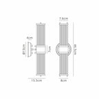 Regent Beaulon 2 Light Up & Down IP44 Wall Light - dimensions