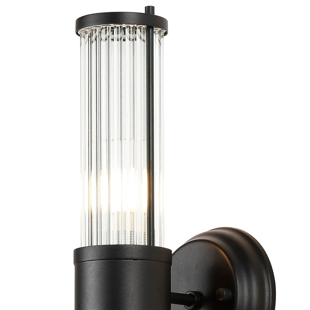Regent Beaulon 2 Light Up & Down IP44 Wall Light - Satin Black
