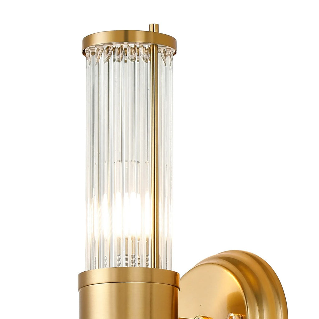 Regent Beaulon 2 Light Up & Down IP44 Wall Light - Gold