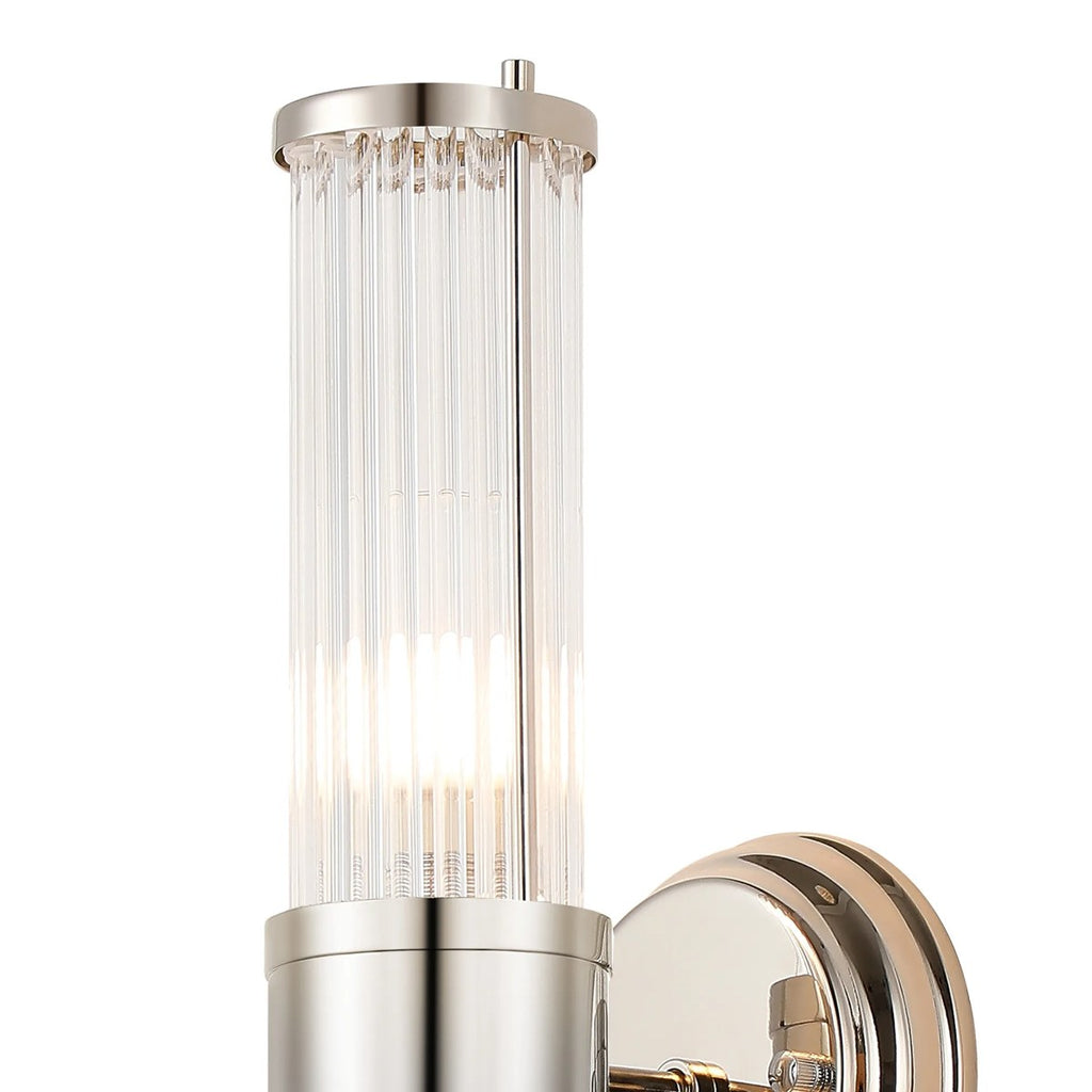 Regent Beaulon 2 Light Up & Down IP44 Wall Light - Polished Nickel