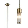 Regent Beaulon 1 Light IP44 Single Pendant Light - Antique Brass