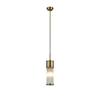 Regent Beaulon 1 Light IP44 Single Pendant Light - Antique Brass