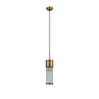 Regent Beaulon 1 Light IP44 Single Pendant Light - Antique Brass