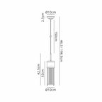 Regent Beaulon 1 Light IP44 Single Pendant Light - dimensions