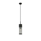 Regent Beaulon 1 Light IP44 Single Pendant Light - Satin Black