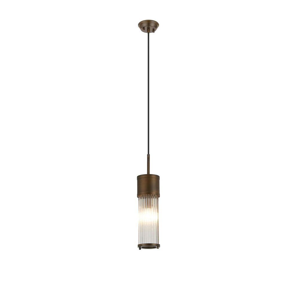 Regent Beaulon 1 Light IP44 Single Pendant Light - Bronze