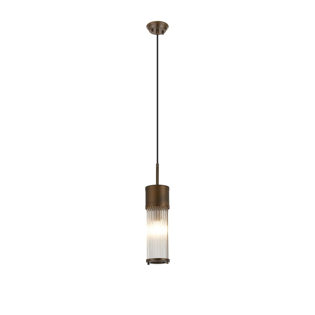 Regent Beaulon 1 Light IP44 Single Pendant Light - Bronze