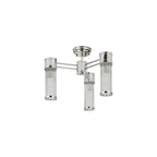Regent Beaulon 500mm 3 Light IP44 Semi Flush Ceiling Light - Polished Nickel