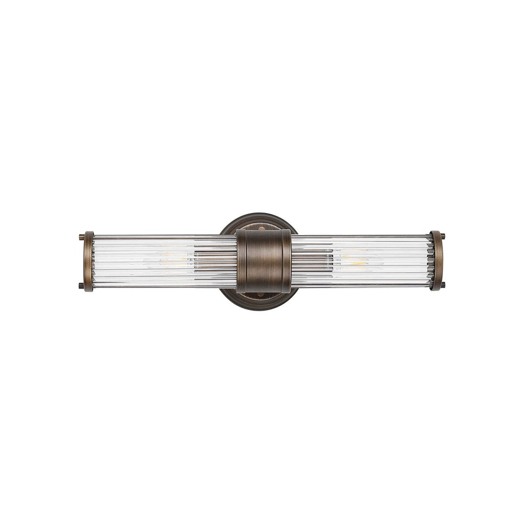 Regent Beaulon 2 Light Up & Down IP44 Wall Light - Bronze