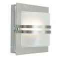 Norlys Bern Outdoor Wall Light in Stainless Steel with Frosted Glass