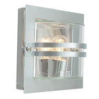Norlys Bern Outdoor Wall Light in Stainless Steel with Clear Shade
