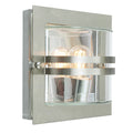 Norlys Bern Outdoor Wall Light in Stainless Steel with Clear Shade