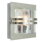 Norlys Bern Outdoor Wall Light in Stainless Steel with Clear Shade