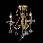 Diyas Bianco 3 Light Crystal Chandelier in French Gold