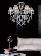 Diyas Bianco 6 Light Crystal Chandelier in Polished Chrome