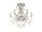 Diyas Bianco 6 Light Crystal Chandelier in Polished Chrome