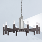 Kolarz Spigolo 10 Light Ceiling Chandelier Brunito Brushed 6030.81060