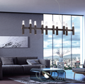 Kolarz Spigolo 10 Light Linear Bar Pendant Brunito Brushed 6030.81061