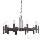 Kolarz Spigolo 10 Light Ceiling Chandelier Brunito Brushed 6030.81060