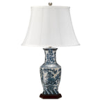 Elstead Blue Hex Table Lamp in Blue