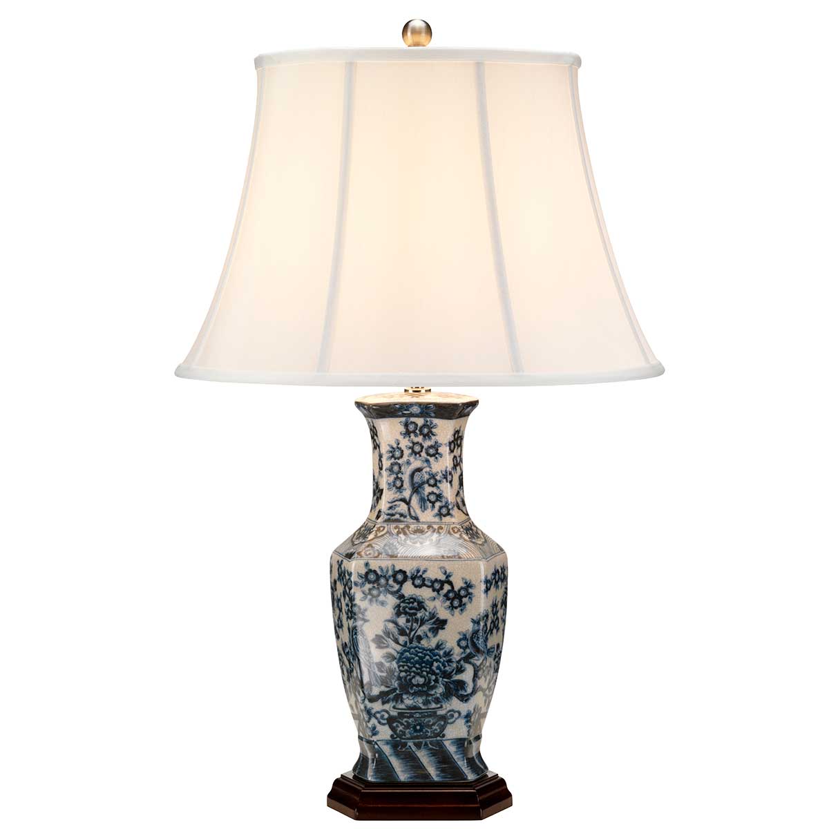 Elstead Blue Hex Table Lamp in Blue