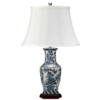 Elstead Blue Hex Table Lamp in Blue