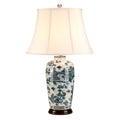 Elstead Blue Willow Traditional Table Lamp in Blue