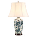 Elstead Blue Willow Traditional Table Lamp in Blue