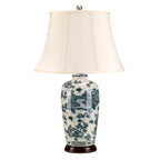 Elstead Blue Willow Traditional Table Lamp in Blue