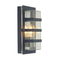 Norlys Boden Outdoor Wall Light in Black with Clear Glass