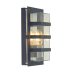 Norlys Boden Outdoor Wall Light in Black with Clear Glass