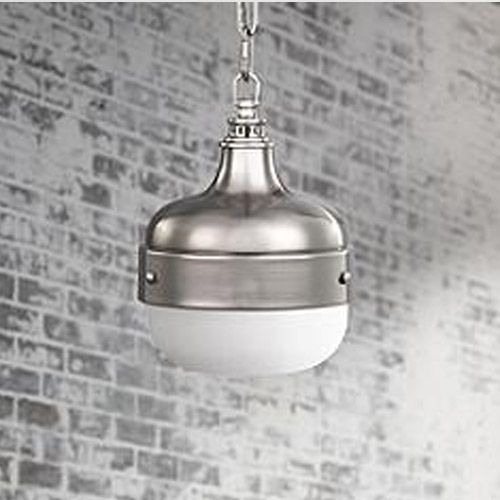Feiss Cadence Mini Pendant Light in Brushed Steel