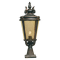 Elstead Baltimore Large Outdoor Pedestal Lantern in Weathered Bronze
