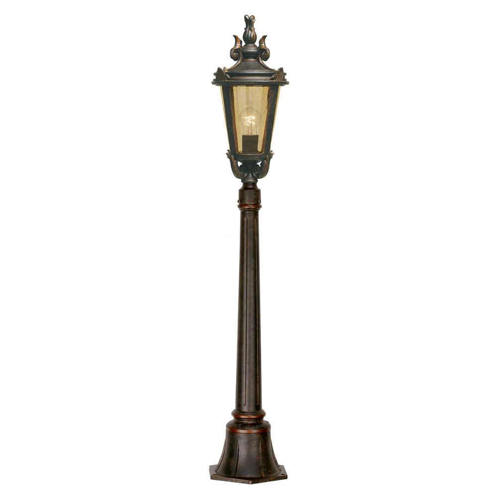 Elstead Baltimore Medium Outdoor Pillar Lantern in Weathered Bronze
