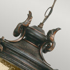 Elstead Baltimore Large Outdoor Chain Lantern in Weathered Bronze