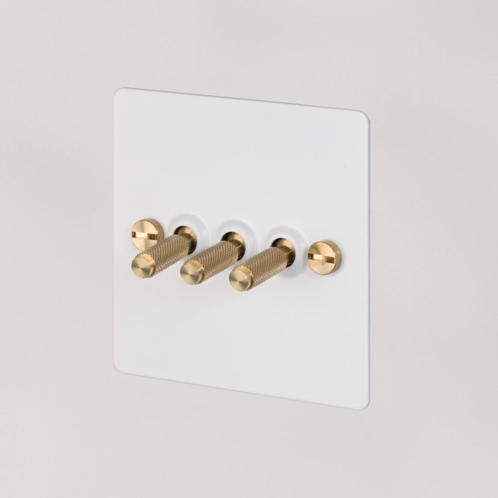Buster & Punch 3G Toggle Switch / White / Brass