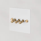 Buster & Punch 3G Toggle Switch / White / Brass