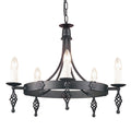 Elstead Belfry 5 Light Chandelier in Black