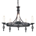 Elstead Belfry 5 Light Chandelier in Black