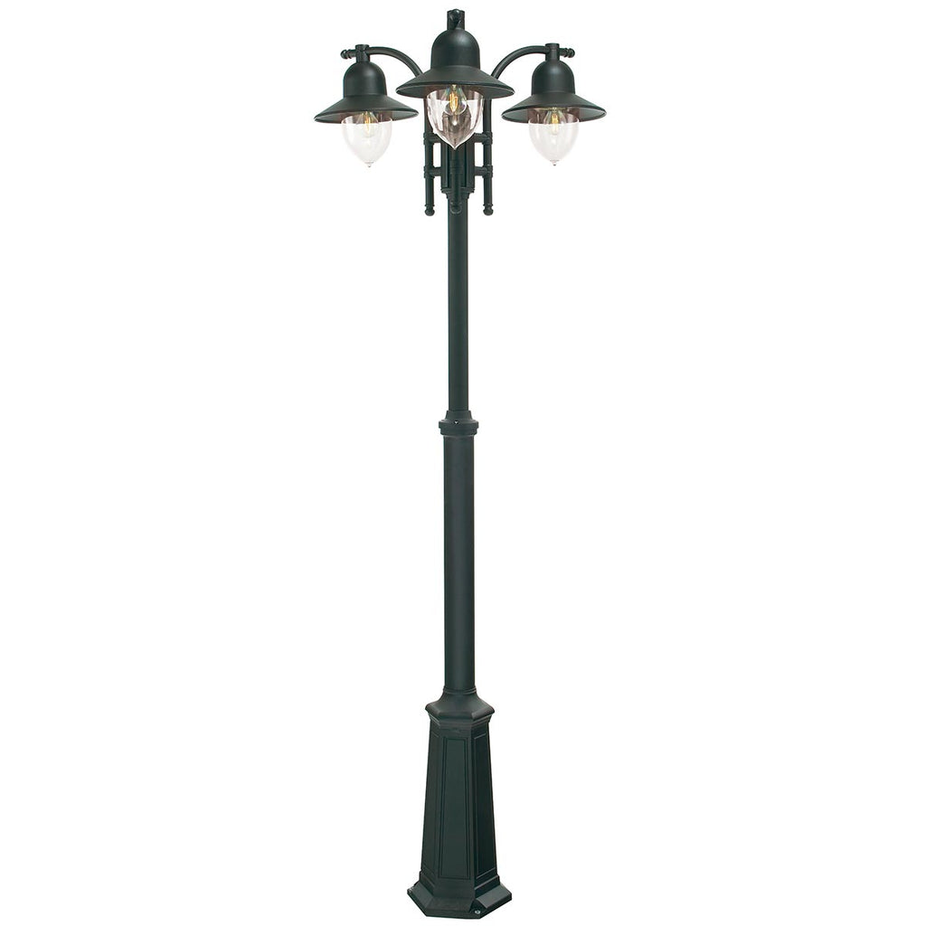 Norlys Como 3 Light Outdoor Post in Black
